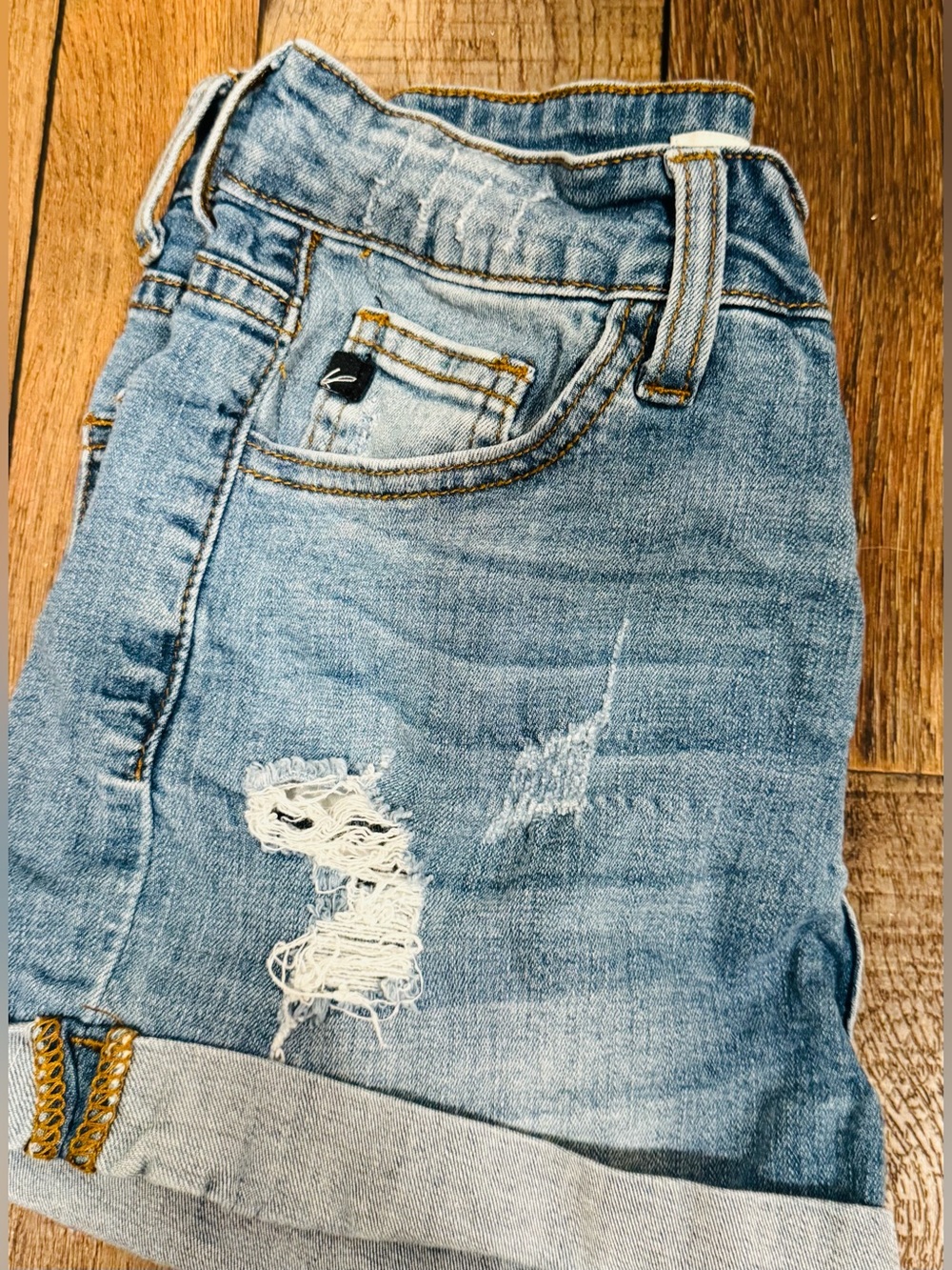 KanCan Light Blue Distressed Boyfriend Jeans